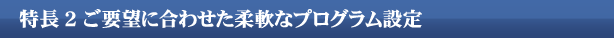 ご要望に合わせた殉難にプログラム